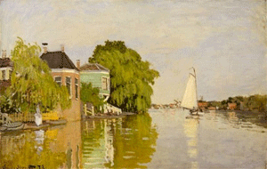 Tuinhuizen aan de Achterzaan van Claude Monet - KunstReplica.nl